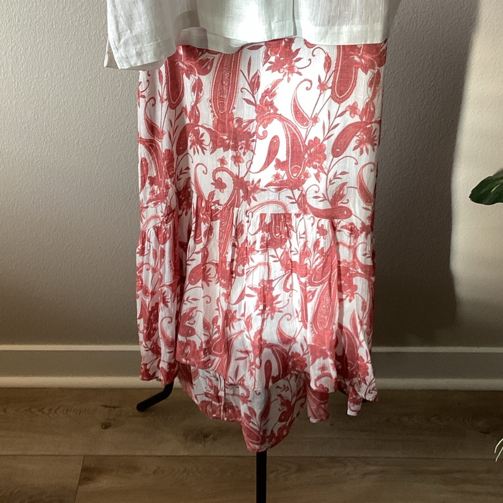 Thread & suppy maxi Skirt in burnt orange
